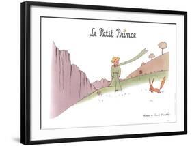 Petit Prince et son Renard-Antoine de Saint Exupery-Framed Art Print