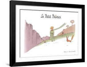 Petit Prince et son Renard-Antoine de Saint Exupery-Framed Art Print