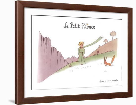 Petit Prince et son Renard-Antoine de Saint Exupery-Framed Art Print