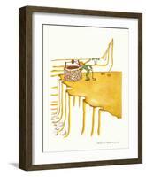 Petit Prince Fetching Water-Antoine de Saint-Exupéry-Framed Art Print