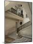 Petit Trianon: Vue du vestibule et de l'escalier, avec la rampe en fer forgé aux chiffres de-null-Mounted Giclee Print