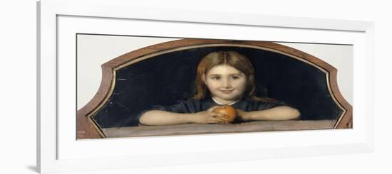 Petite fille à l'orange-Jean Jacques Henner-Framed Premium Giclee Print