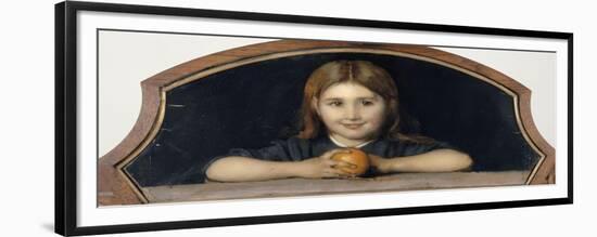Petite fille à l'orange-Jean Jacques Henner-Framed Premium Giclee Print