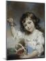 Petite fille aux cerises-John Russell-Mounted Premium Giclee Print