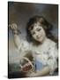 Petite fille aux cerises-John Russell-Stretched Canvas