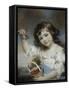 Petite fille aux cerises-John Russell-Framed Stretched Canvas