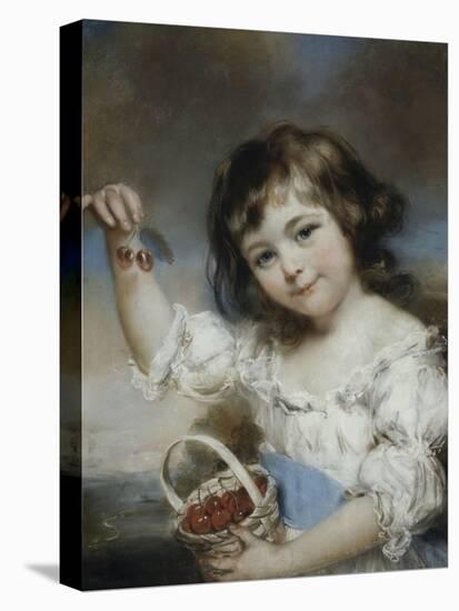 Petite fille aux cerises-John Russell-Stretched Canvas