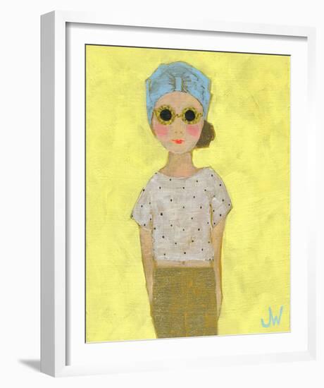 Petite Fille en Beige-Joelle Wehkamp-Framed Giclee Print