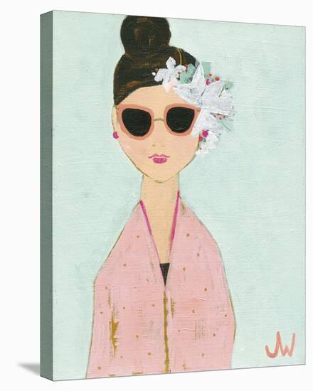 Petite Fille en Rose-Joelle Wehkamp-Stretched Canvas