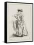 Petite fille en toquet, vêtue d'une robe rayée, debout-Jean Antoine Watteau-Framed Stretched Canvas