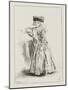 Petite fille en toquet, vêtue d'une robe rayée, debout-Jean Antoine Watteau-Mounted Giclee Print