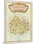 Petite Map of Island of Antigua-null-Mounted Art Print