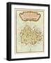 Petite Map of Island of Antigua-null-Framed Art Print