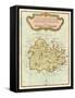 Petite Map of Island of Antigua-null-Framed Stretched Canvas