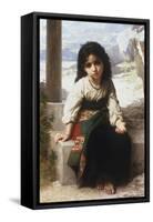 Petite Mendiante, 1880-William Adolphe Bouguereau-Framed Stretched Canvas