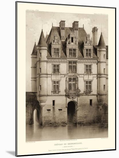 Petite Sepia Chateaux V-Victor Petit-Mounted Art Print