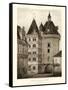 Petite Sepia Chateaux VI-Victor Petit-Framed Stretched Canvas