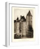 Petite Sepia Chateaux VII-Victor Petit-Framed Art Print