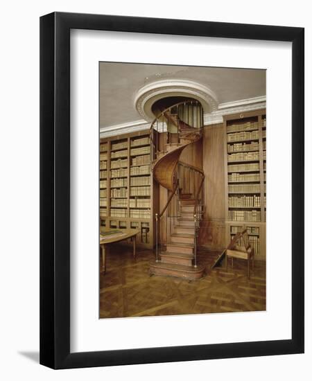 Petits Appartements : Bibliothèque particulière de l'Empereur. Décor de boiseries et dessus de-null-Framed Giclee Print