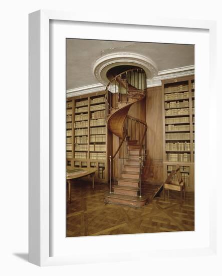 Petits Appartements : Bibliothèque particulière de l'Empereur. Décor de boiseries et dessus de-null-Framed Giclee Print