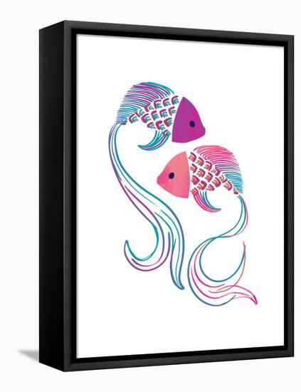 Petits Poissons-null-Framed Stretched Canvas