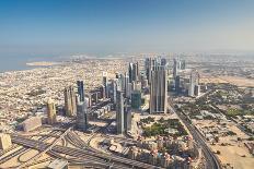 Dubai Cityscape from Burj Khalifa at Sunny Morning, United Arab Emirates.-Petr Vorobev-Photographic Print