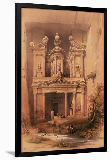 Petra, March 7th 1839, Plate 92 from Volume III of "The Holy Land"-David Roberts-Framed Giclee Print