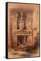Petra, March 7th 1839, Plate 92 from Volume III of "The Holy Land"-David Roberts-Framed Stretched Canvas