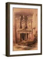 Petra, March 7th 1839, Plate 92 from Volume III of "The Holy Land"-David Roberts-Framed Giclee Print