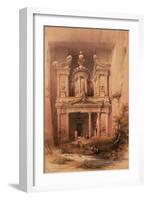 Petra, March 7th 1839, Plate 92 from Volume III of "The Holy Land"-David Roberts-Framed Giclee Print