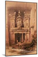 Petra, March 7th 1839, Plate 92 from Volume III of "The Holy Land"-David Roberts-Mounted Giclee Print