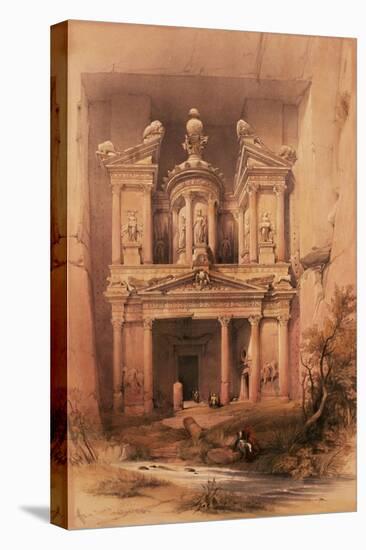 Petra, March 7th 1839, Plate 92 from Volume III of "The Holy Land"-David Roberts-Stretched Canvas