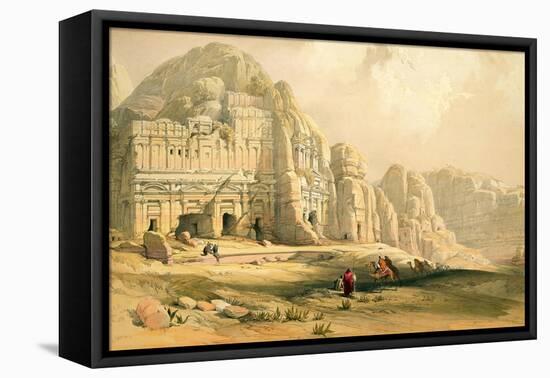 Petra, March 8th 1839, Plate 96 from Volume Iii of 'The Holy Land', Engraved by Louis Haghe-David Roberts-Framed Stretched Canvas
