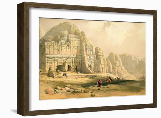 Petra, March 8th 1839, Plate 96 from Volume Iii of 'The Holy Land', Engraved by Louis Haghe-David Roberts-Framed Giclee Print