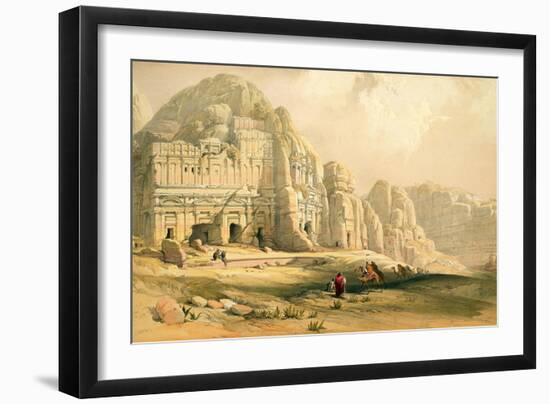 Petra, March 8th 1839, Plate 96 from Volume Iii of 'The Holy Land', Engraved by Louis Haghe-David Roberts-Framed Giclee Print