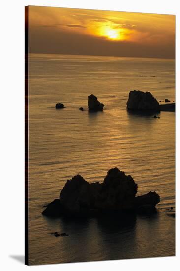 Petra Tou Romiou (Aphrodite's Rock) at Sunset, Pissouri Bay, Near Paphos, Cyprus, March 2009-Lilja-Stretched Canvas