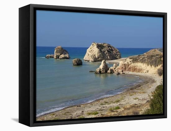 Petra Tou Romiou, Aphrodite's Rock, UNESCO World Heritage Site, Near Paphos, Cyprus, Mediterranean,-Hans Peter Merten-Framed Stretched Canvas