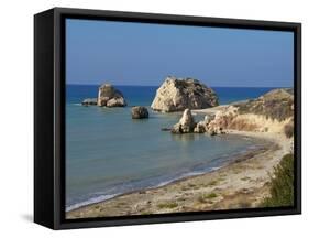 Petra Tou Romiou, Aphrodite's Rock, UNESCO World Heritage Site, Near Paphos, Cyprus, Mediterranean,-Hans Peter Merten-Framed Stretched Canvas