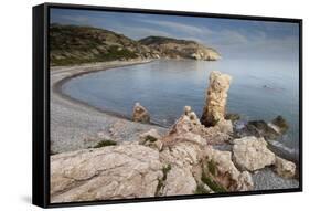 Petra Tou Romiou (Aphrodites Rock) Pissouri Bay, Near Paphos, Cyprus, March 2009-Lilja-Framed Stretched Canvas