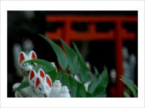 Shrine Foxes, Japan-Petra Wels-Giclee Print