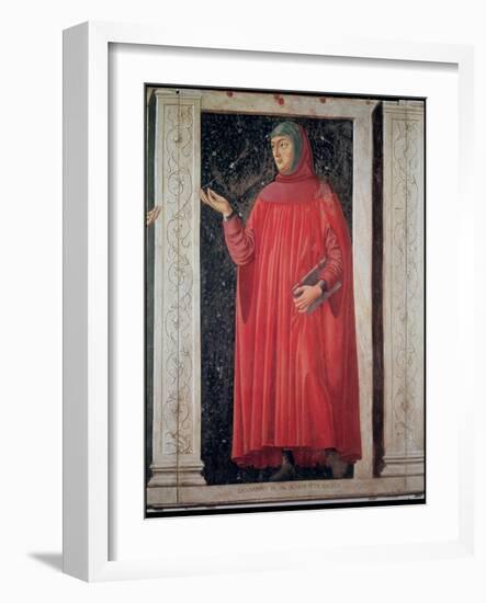 Petrarch (1304-74) from the Villa Carducci Series of Famous Men and Women, circa 1450-Andrea del Castagno-Framed Giclee Print