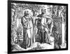 Petrarch and Carl IV-Oscar Pletsch-Framed Art Print