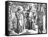 Petrarch and Carl IV-Oscar Pletsch-Framed Stretched Canvas