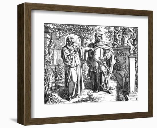 Petrarch and Carl IV-Oscar Pletsch-Framed Art Print