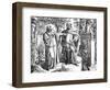 Petrarch and Carl IV-Oscar Pletsch-Framed Art Print