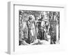 Petrarch and Carl IV-Oscar Pletsch-Framed Art Print