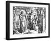 Petrarch and Carl IV-Oscar Pletsch-Framed Art Print