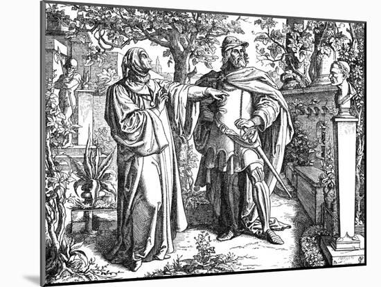 Petrarch and Carl IV-Oscar Pletsch-Mounted Art Print