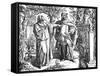 Petrarch and Carl IV-Oscar Pletsch-Framed Stretched Canvas