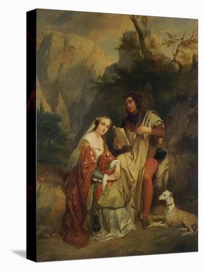 Petrarch and Laura, 1842-Nicaise De Keyser-Stretched Canvas